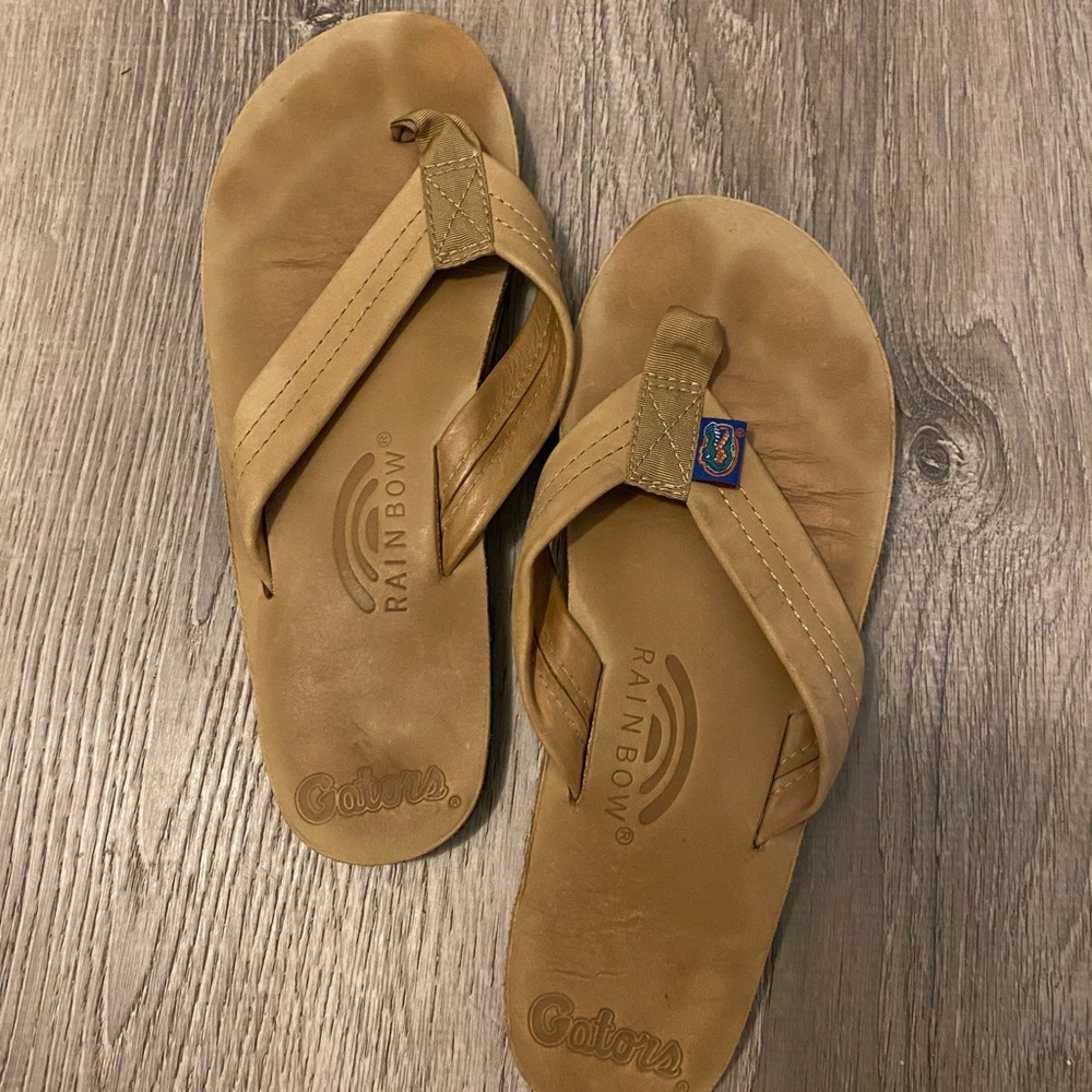Woman’s Rainbow sandals worn a few times, leather